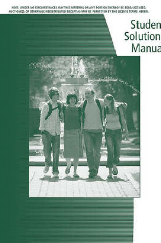 Cover of Student Solutions Manual for Keller S Statistics for Management and Economics, 8th