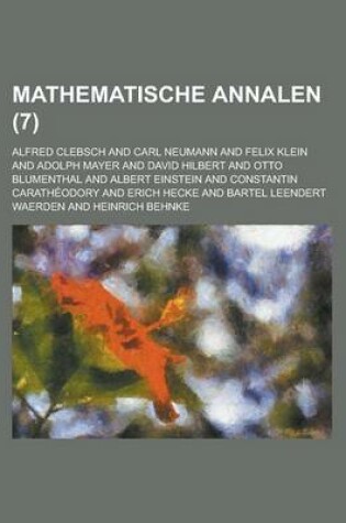 Cover of Mathematische Annalen (7 )