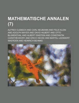 Book cover for Mathematische Annalen (7 )