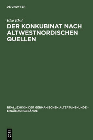 Cover of Der Konkubinat Nach Altwestnordischen Quellen