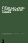 Book cover for Der Konkubinat Nach Altwestnordischen Quellen