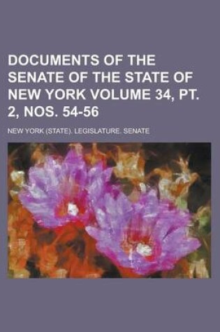 Cover of Documents of the Senate of the State of New York Volume 34, PT. 2, Nos. 54-56