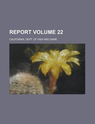 Book cover for Report Volume 22