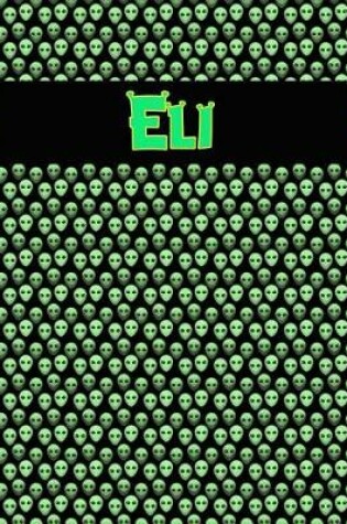 Cover of 120 Page Handwriting Practice Book with Green Alien Cover Eli