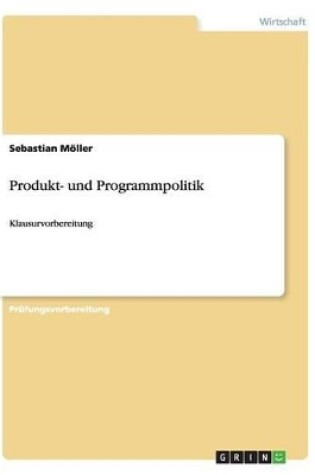 Cover of Produkt- und Programmpolitik