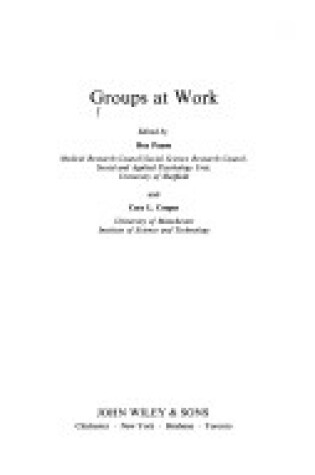 Cover of Groups at Work