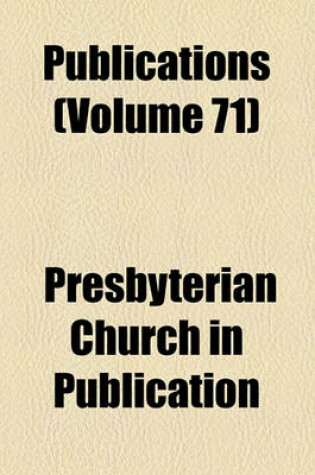 Cover of Publications (Volume 71)