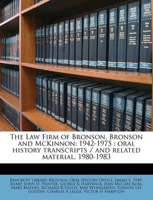 Book cover for The Law Firm of Bronson, Bronson and McKinnon