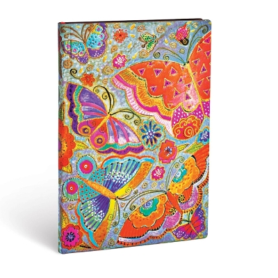 Book cover for Flutterbyes Midi Unlined Softcover Flexi Journal (176 pages)