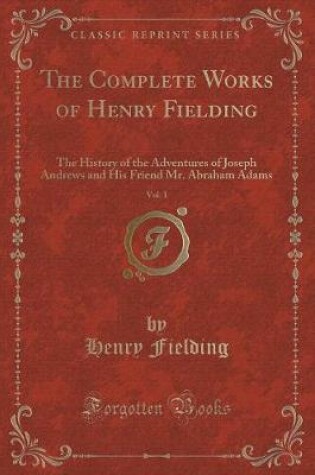 Cover of The History of the Adventures of Joseph Andrews and His Friend Mr. Abraham Adams, Vol. 1 of 2