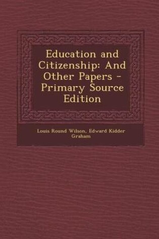 Cover of Education and Citizenship