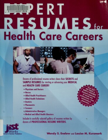 Book cover for Expert Resumes for Health Care