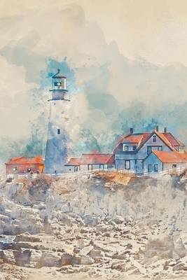 Book cover for Lighthouse Maine Coast Watercolor Journal