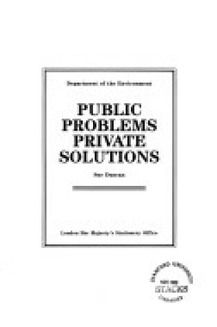 Cover of Public Problems, Private Solutions