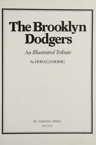 Cover of The Brooklyn Dodgers