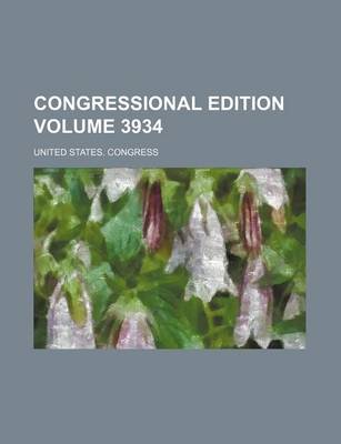 Book cover for Congressional Edition Volume 3934