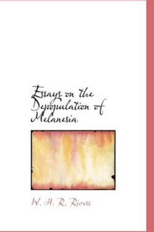 Cover of Essays on the Depopulation of Melanesia