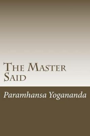 Cover of The Master Said