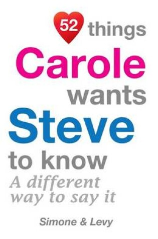 Cover of 52 Things Carole Wants Steve To Know