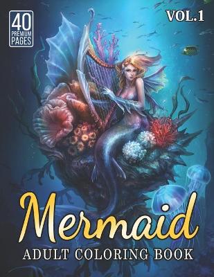 Book cover for Mermaid Adult Coloring Book Vol1