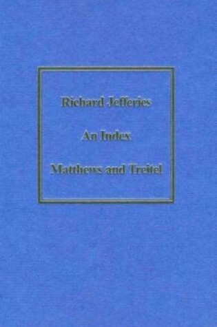 Cover of Richard Jefferies: an Index