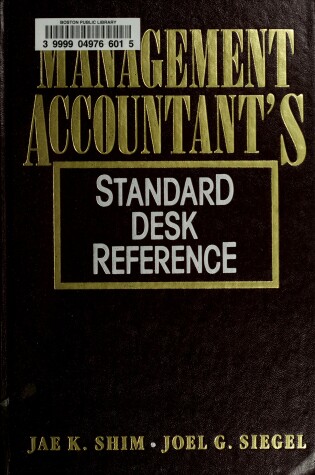 Cover of Management Accountant's Standard Desk Reference