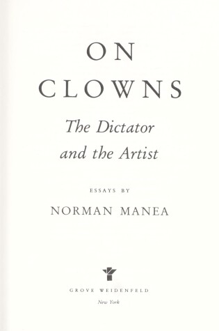 Cover of On Clowns: Dictator and Artist