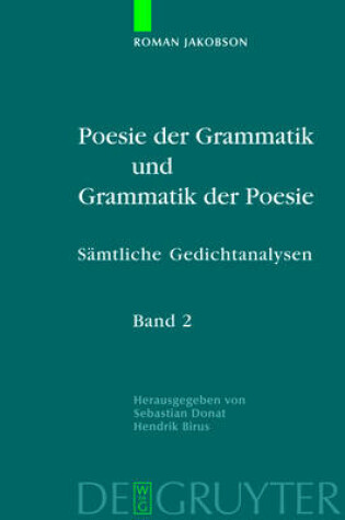 Cover of Poesie der Grammatik und Grammatik der Poesie