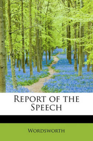 Cover of Report of the Speech