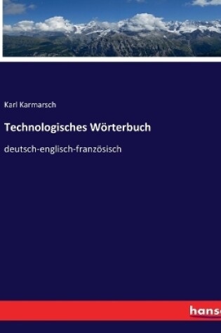 Cover of Technologisches Wörterbuch