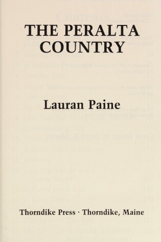 Cover of Peralta Country