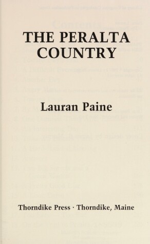 Book cover for Peralta Country