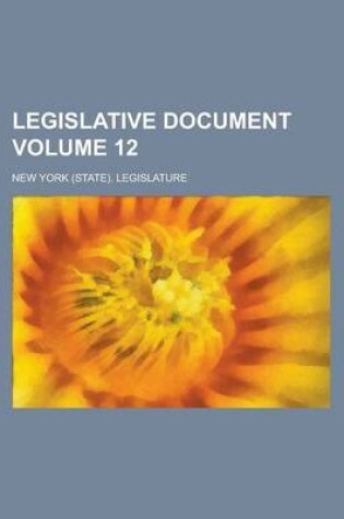 Cover of Legislative Document Volume 12