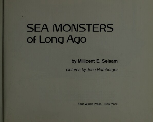 Book cover for Sea Monsters of Long Ago
