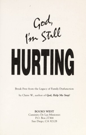 Book cover for God, I'm Still Hurting