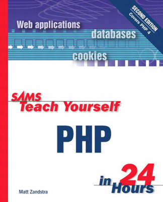 Book cover for Sams Teach Yourself PHP in 24 Hours