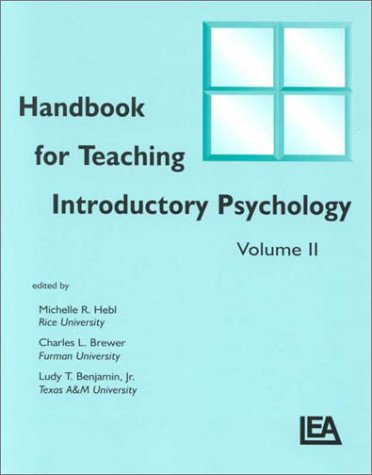 Cover of Handbook for Teaching Introductory Psychology