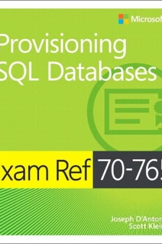 Cover of Exam Ref 70-765 Provisioning SQL Databases