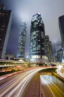 Book cover for Downtown Hong Kong, China at Night