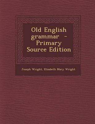 Book cover for Old English Grammar