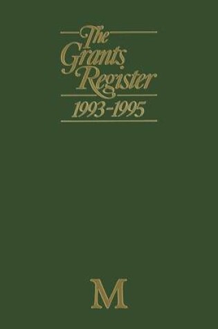 Cover of The Grants Register 1993–1995