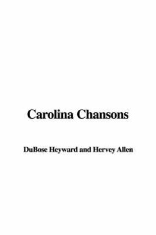 Cover of Carolina Chansons