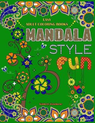 Book cover for Easy Adult Coloring Books Mandala Style Fun