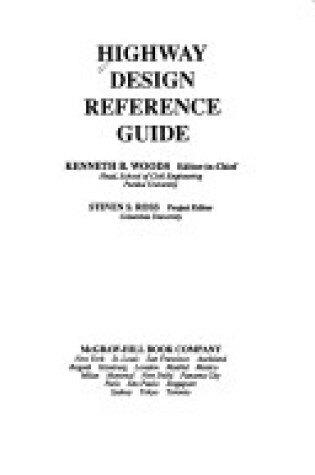 Cover of Highway Design Reference Guide