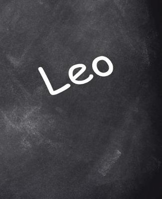 Cover of Leo Zodiac Horoscope School Composition Book Chalkboard 130 Pages