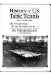 Book cover for History of U.S. Table Tennis Volume 1