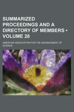 Cover of Summarized Proceedings and a Directory of Members (Volume 28)