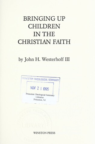 Cover of Bringing Up Children in the Christian Faith