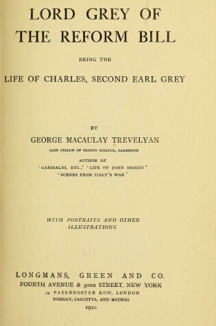 Cover of Lord Grey of the Reform Bill