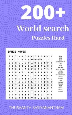 Book cover for 200+ Difficult World search Puzzles Hard